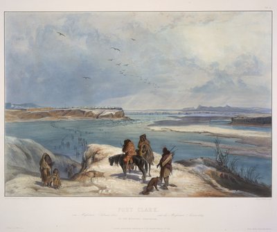 Fort Clark on the Missouri by Karl Bodmer